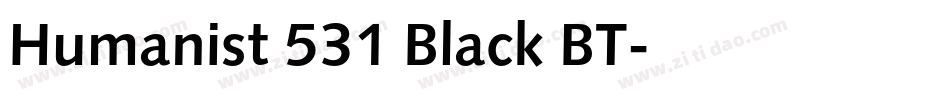 Humanist 531 Black BT字体转换